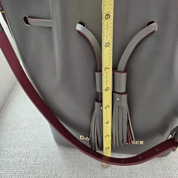 Dooney & Bourke Grey and Burgundy Women's Bag And Wallet - Picture 10 of 15